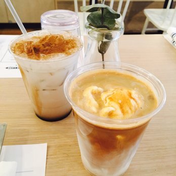 Bluestone Lane Hoboken Café - Chai iced tea and their ice cream latte - Coffee & Tea Near Me - Hoboken, New Jersey