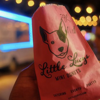 Little Lucy's Mini Donuts - a red bag with a dog on it - Food Trucks Near Me - Austin, Texas
