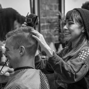 Millheads Barbershop - Smiles happening in Aeon's chair. - Barbers Near Me - Seattle, Washington Millheads Barbershop - Smiles happening in Aeon's chair. - Barbers Near Me - Seattle, Washington