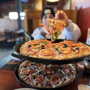 Moose's Tooth - Medium gluten free crust, dairy free cheese, mushrooms, olives, tomato, jalapeño, peppers - Pizza Near Me - Anchorage, Alaska Moose's Tooth - Medium gluten free crust, dairy free cheese, mushrooms, olives, tomato, jalapeño, peppers - Pizza Near Me - Anchorage, Alaska
