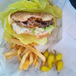 Tony's Burgers - Grabbed a burger for lunch.  It was ok, nothing special. It's not a mom & pop type of spot, it's more like tams.