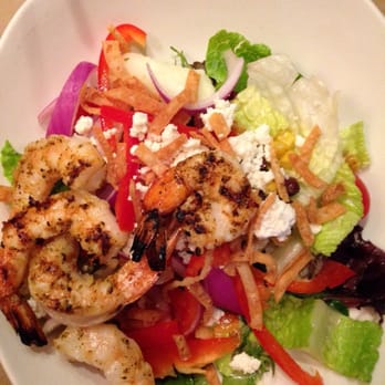 Bonefish Grill - Cilantro Lime Shrimp Salad ($12.90). Rstd corn, blck beans, Feta, grp tomato, re onion, tortilla w/ lime vinaigrette. - Seafood Near Me - Vero Beach, Florida Bonefish Grill - Cilantro Lime Shrimp Salad ($12.90). Rstd corn, blck beans, Feta, grp tomato, re onion, tortilla w/ lime vinaigrette. - Seafood Near Me - Vero Beach, Florida
