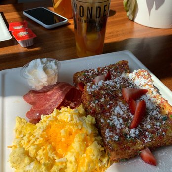 Yonder Brunch & Vibes - Fruity Fruity Pebbles Killa Combo soooooo good! - Breakfast & Brunch Near Me - Cleveland, Ohio Yonder Brunch & Vibes - Fruity Fruity Pebbles Killa Combo soooooo good! - Breakfast & Brunch Near Me - Cleveland, Ohio