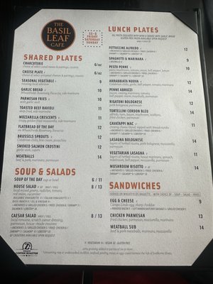 Menu photo 1 The Basil Leaf Cafe Lawrence, KS