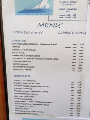 Menu photo 2 La Vela Latina Sassari, SS