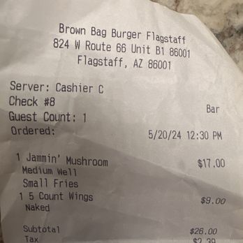 Brown Bag Burger  - Burgers Near Me - Flagstaff, Arizona