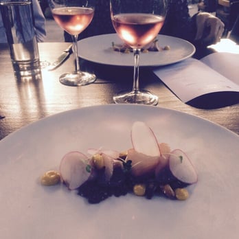 The Raymond 1886 - Sashimi with new way kimchi and Meyer lemon. Avec rose of Cabernet franc. - New American Near Me - Pasadena, California The Raymond 1886 - Sashimi with new way kimchi and Meyer lemon. Avec rose of Cabernet franc. - New American Near Me - Pasadena, California