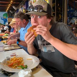this is my brother from moundhouse, he enjoys the burgers here.