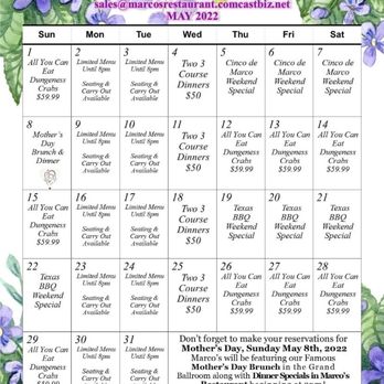 Marco's Restaurant - Calendar of events and specials - American Near Me - Pennsauken Township, New Jersey
