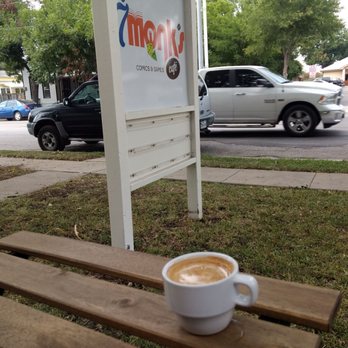 7 Monk's Cafe - Double espresso with one oz of milk (macchiato). - Indian Near Me - New Braunfels, Texas 7 Monk's Cafe - Double espresso with one oz of milk (macchiato). - Indian Near Me - New Braunfels, Texas