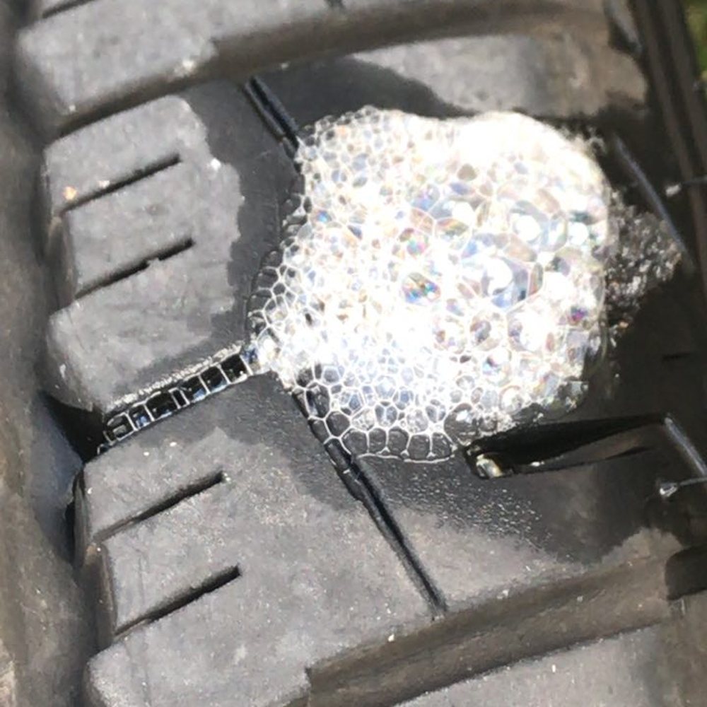 Tires Plus - soap test to show massive leak. - Auto Repair Near Me - Gainesville, Florida Tires Plus - soap test to show massive leak. - Auto Repair Near Me - Gainesville, Florida