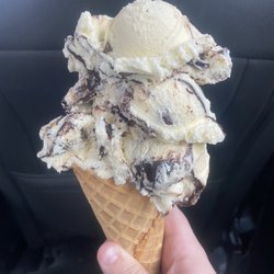 Moose tracks waffle cone