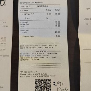 Love's Travel Stop - Receipt - Gas Stations Near Me - Williams, Arizona Love's Travel Stop - Receipt - Gas Stations Near Me - Williams, Arizona