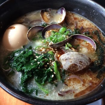Ramen Seas - Tonkatsu ramen with clams and an egg. - Ramen Near Me - Sunnyvale, California