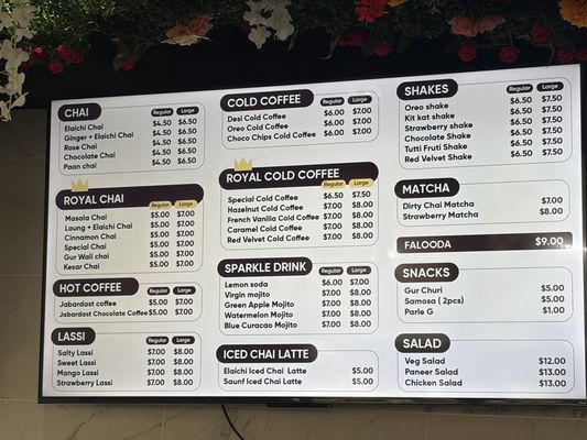 Menu photo 1 The Chai Lounge Roseville, CA Menu photo 1 The Chai Lounge Roseville, CA