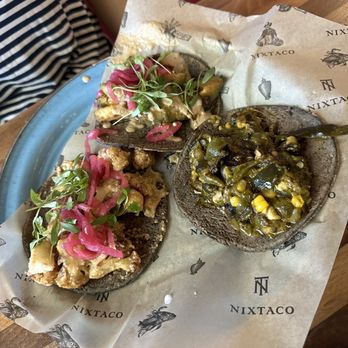 Nixtaco - Three vegetarian tacos - Mexican Near Me - Roseville, California