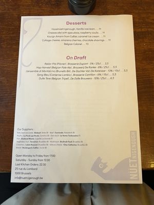 Menu photo 3 Nüetnigenough Brussels, BRU Menu photo 3 Nüetnigenough Brussels, BRU