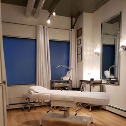 Permanent Beauty Makeup For Tuesdays - Ready for waxing or permanent makeup, with privacy film on windows