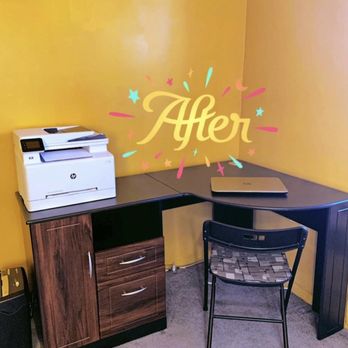 Organized Space By Angela - We put together bookshelves and this really cool desk, creating space for a home office space. - Home Organization Near Me Organized Space By Angela - We put together bookshelves and this really cool desk, creating space for a home office space. - Home Organization Near Me