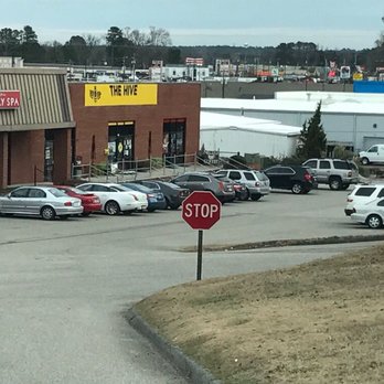 Nectar Coffee Shop - As seen from S. Long Drive, off East Broad Ave (US 74).  Look for the bright yellow "Hive" sign - Coffee & Tea Near Me - Rockingham, North Carolina