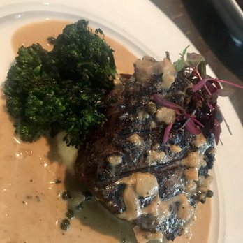 Boulevard Bistro - Filet mignon over delicious mashed potatoes and broccolini. - New American Near Me - Elk Grove, California