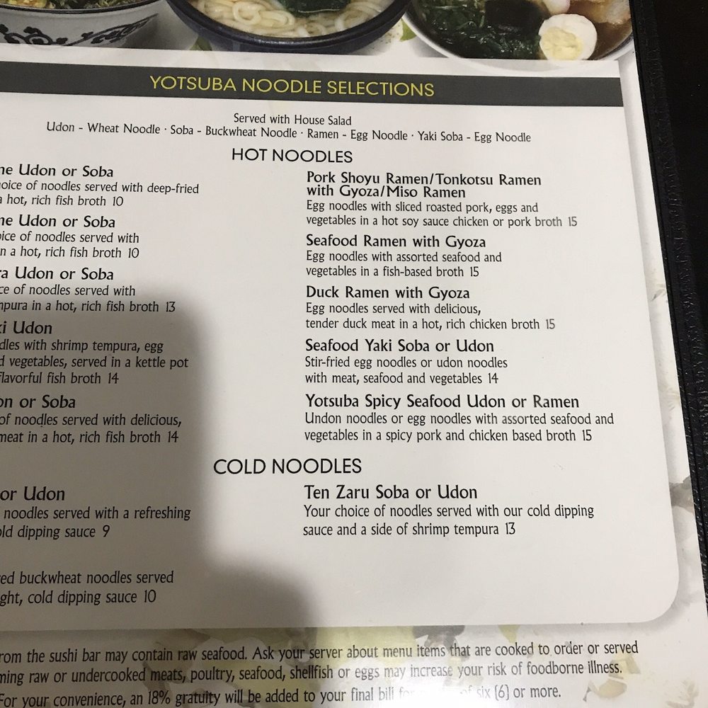 Yotsuba - Menu - Japanese Near Me - Ann Arbor, Michigan Yotsuba - Menu - Japanese Near Me - Ann Arbor, Michigan