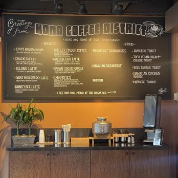 Kona Coffee District - Menu - Coffee & Tea Near Me - Lake Forest, California