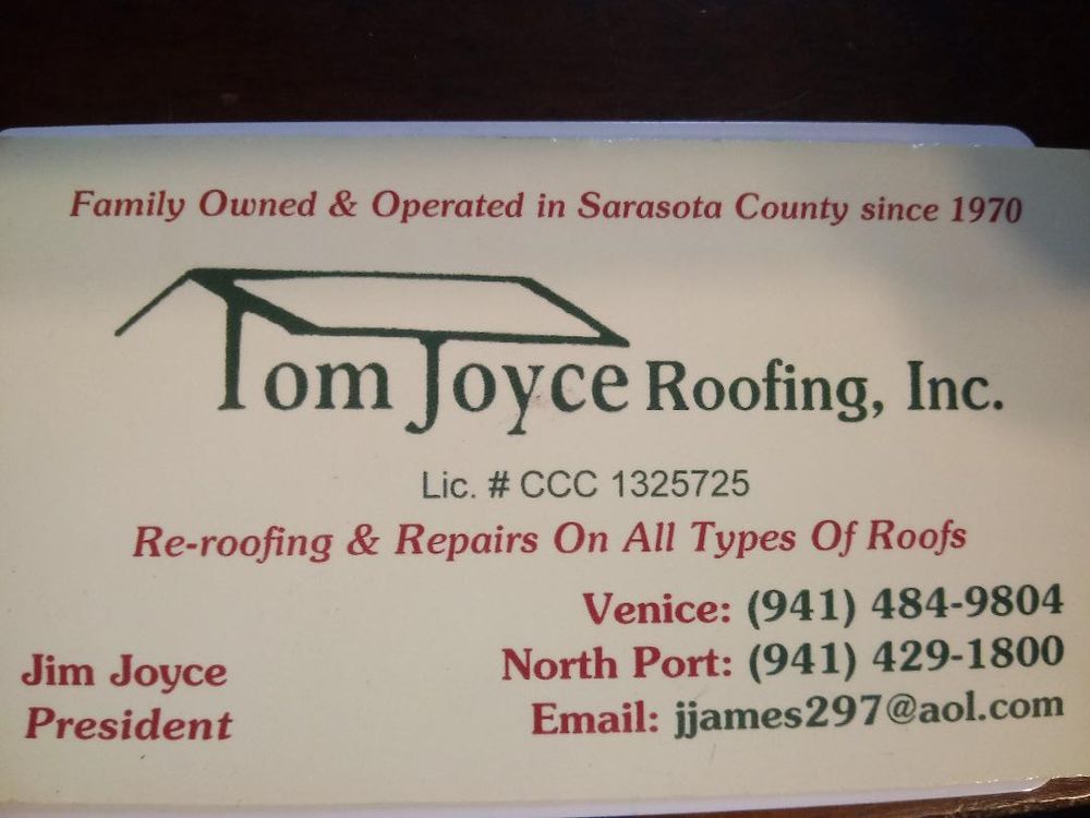 Slide of Tom Joyce Roofing