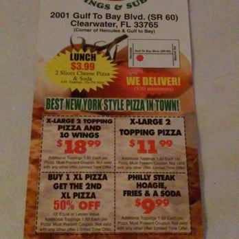 Zeko's Pizzeria - the price of the pizza - Pizza Near Me - Clearwater, Florida