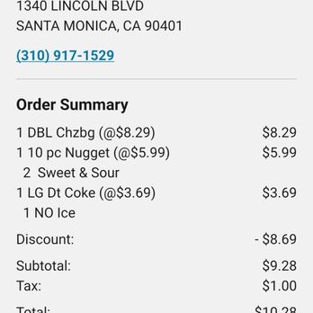 Shake Shack Santa Monica - Wendy's receipt - Burgers Near Me - Santa Monica, California Shake Shack Santa Monica - Wendy's receipt - Burgers Near Me - Santa Monica, California