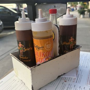 Huli Sue’s - Abundance of savory barbecue sauces - Hawaiian Near Me - Asheville, North Carolina Huli Sue’s - Abundance of savory barbecue sauces - Hawaiian Near Me - Asheville, North Carolina