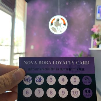 Nova Boba - Loyalty card - Bubble Tea Near Me - Gilbert, Arizona