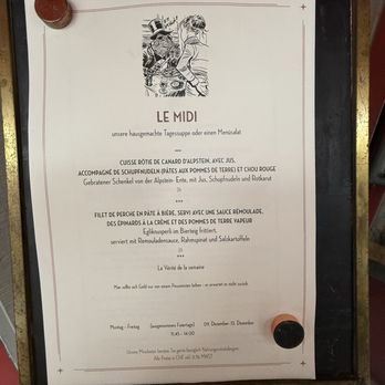 Brasserie Bodu - Special luncheon menu - French Near Me - Luzern, LU Brasserie Bodu - Special luncheon menu - French Near Me - Luzern, LU