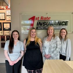 First Rate Insurance Plus - Pictured from left to right- Stefanie Hegge, Venesa Nellithara, Laura Young and Rachel Krashowetz