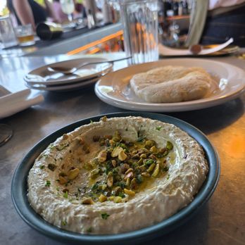 Pinyon - Pistachio Labneh with warm Pita Bread - Mediterranean Near Me - Scottsdale, Arizona