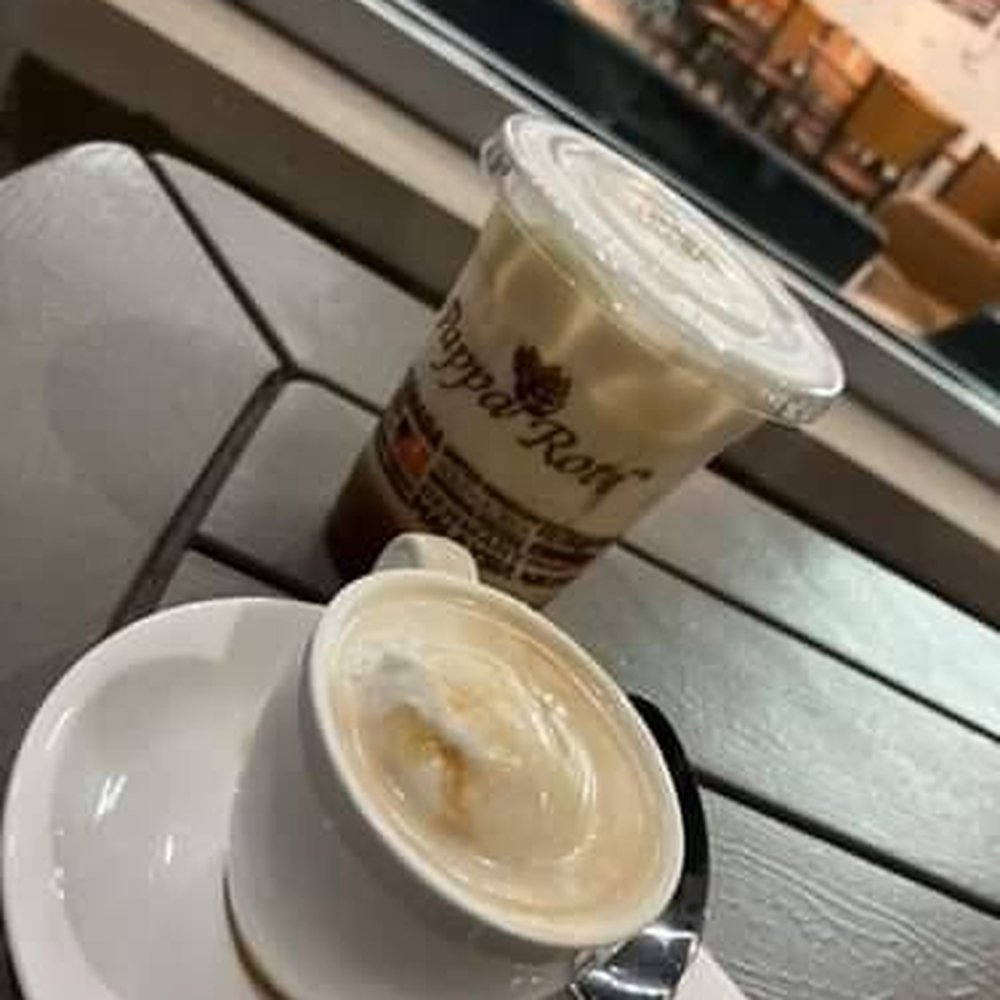 Pappa Roti - Salted caramel latte and single shot espresso affogato! - Coffee & Tea Near Me - Frisco, Texas Pappa Roti - Salted caramel latte and single shot espresso affogato! - Coffee & Tea Near Me - Frisco, Texas