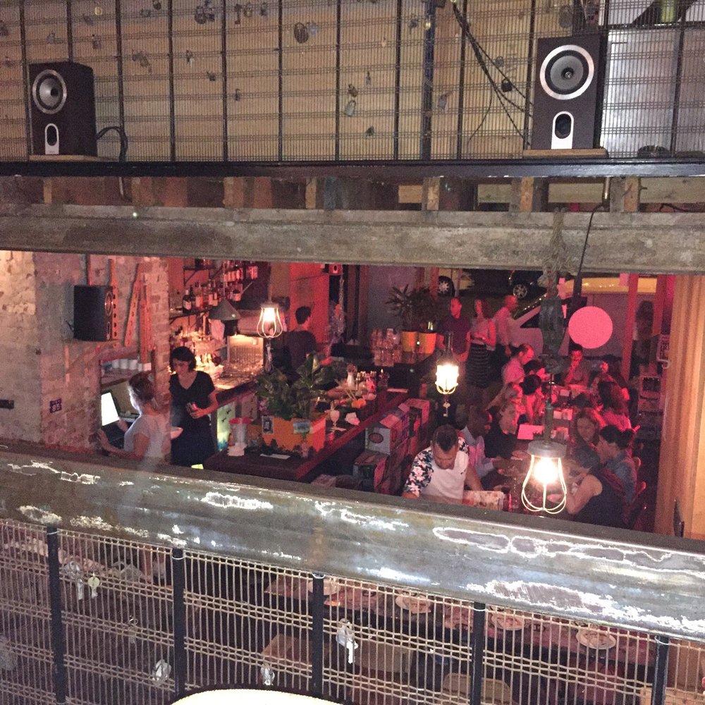 View of the bar from second level.