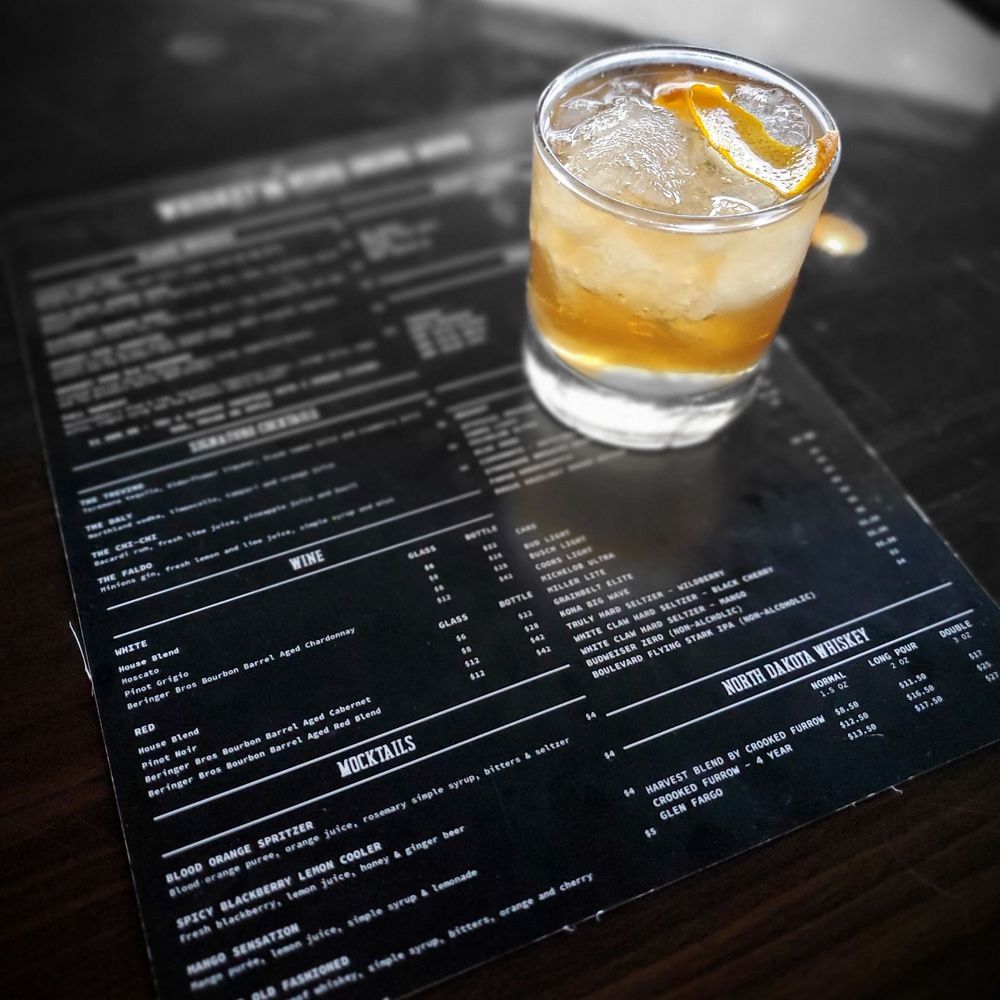 Whiskey Nine - $12 Old Fashioned - Oak Smoked - Whiskey Bars Near Me - Minot, North Dakota Whiskey Nine - $12 Old Fashioned - Oak Smoked - Whiskey Bars Near Me - Minot, North Dakota