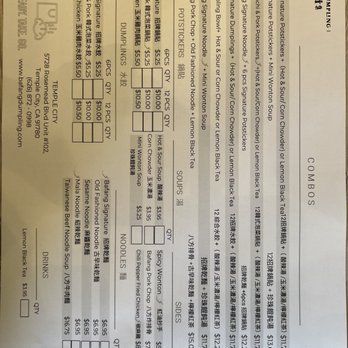 Bafang Dumpling - Menu - Bubble Tea Near Me - Temple City, California