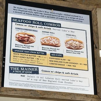 Luke's Lobster - Luke's Lobster Menu 9/2025 - Seafood Near Me - San Francisco, California Luke's Lobster - Luke's Lobster Menu 9/2025 - Seafood Near Me - San Francisco, California