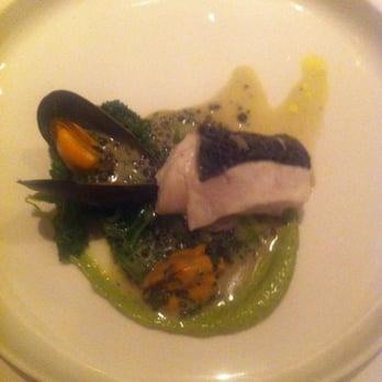 Trinity Restaurant - Exquisite sea bass from the tasting menu. - Modern European Near Me - London, XGL Trinity Restaurant - Exquisite sea bass from the tasting menu. - Modern European Near Me - London, XGL