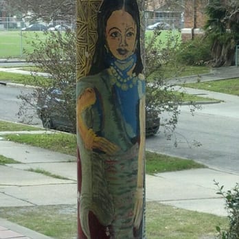 India House Hostel - One of the painted pillars on the front porch. - Hostels Near Me - New Orleans, Louisiana