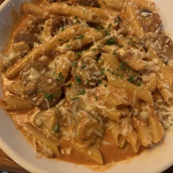 RigaTony's Authentic Italian - Penne Rosa with Sausage and mushrooms minus broccoli and peas - Italian Near Me - Tempe, Arizona