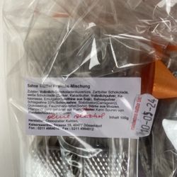 Chocolatier Kuhlen - The backside of the candy package.