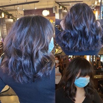 Salon 1322 - Curtain bangs done by James V! - Hair Salons Near Me - Belmont, California