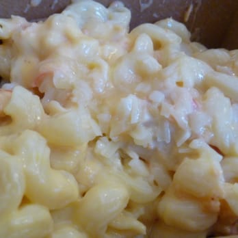 MMMac & Cheese - Close-up shot of Boston Seafood Mac and Cheese (with shrimp, lobster, and crab). Best part is definitely the crab. :) - American Near Me - Boston, Massachusetts