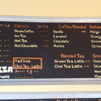 Rail Side Cafe - Coffee menu - Coffee & Tea Near Me - San Dimas, California Rail Side Cafe - Coffee menu - Coffee & Tea Near Me - San Dimas, California