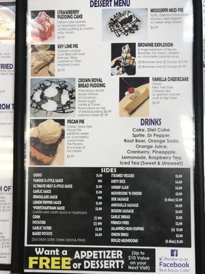 Menu photo 4 Blue Bayou Cafe Houston, TX