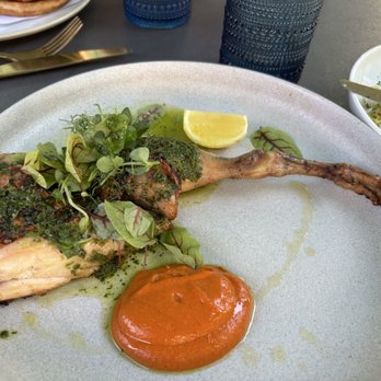 Del Mar - CHARCOAL ROASTED CHICKEN Catalan-Style Half Chicken, Romesco Sauce, Mojo Verde  Summer Restaurant Week 2025 - Spanish Near Me - Washington, DC, District of Columbia