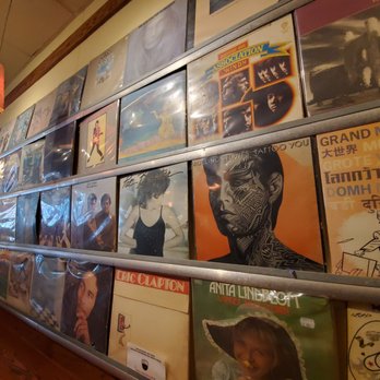 Caffe Amouri - a wall of vinyl records - Coffee & Tea Near Me - Vienna, Virginia Caffe Amouri - a wall of vinyl records - Coffee & Tea Near Me - Vienna, Virginia